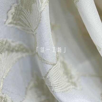 2026爆款夏季金丝郁金香纱感色纸提花布法式服装设计师面料
