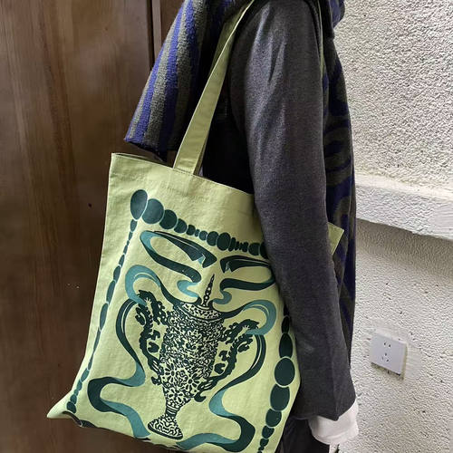 手提印花托特包尼龙防泼