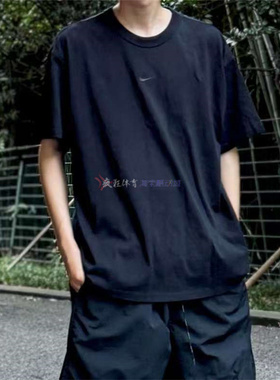 Nike 耐克男子圆领舒适针织百搭纯棉运动休闲短袖T恤 DO7393-010