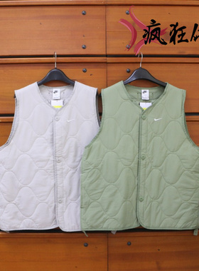Nike 耐克男子运动休闲保暖小勾工装棉马甲背心 DX0891-012-386