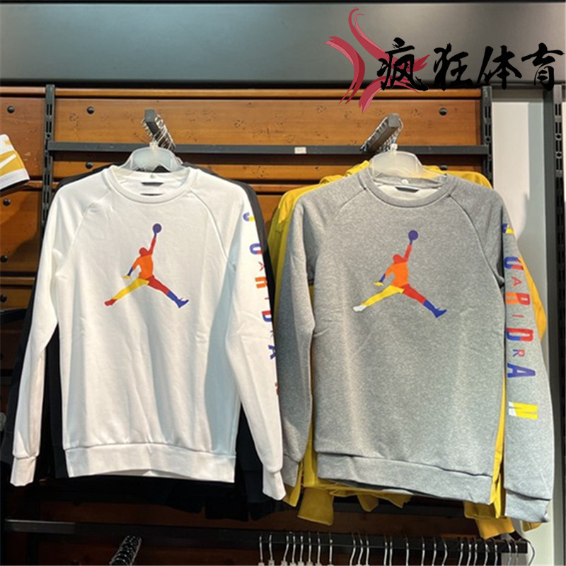 JORDAN男子圆领炫彩LOGO卫衣