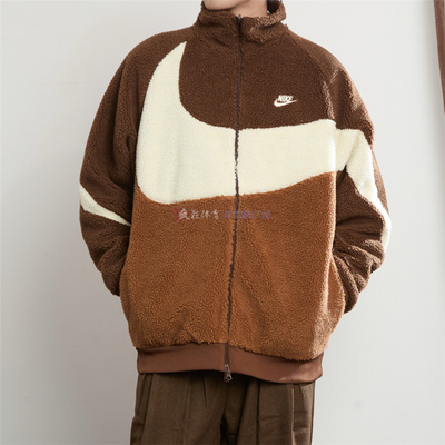 耐克男双面穿大勾防风保暖夹克