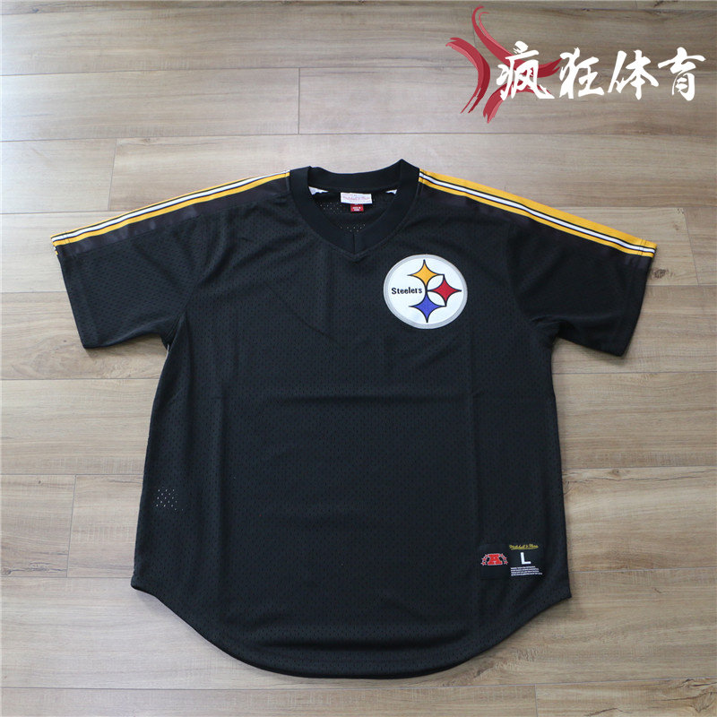 MITCHELL&NESS MN NFL 아메리칸 풋볼 리그 레트로 자수 메시 반소매 티셔츠