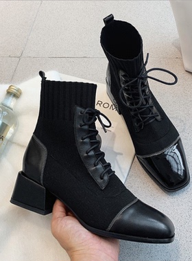 2025秋冬小码31 32  33短靴真皮靴子女靴粗跟加绒大码41-43马丁靴