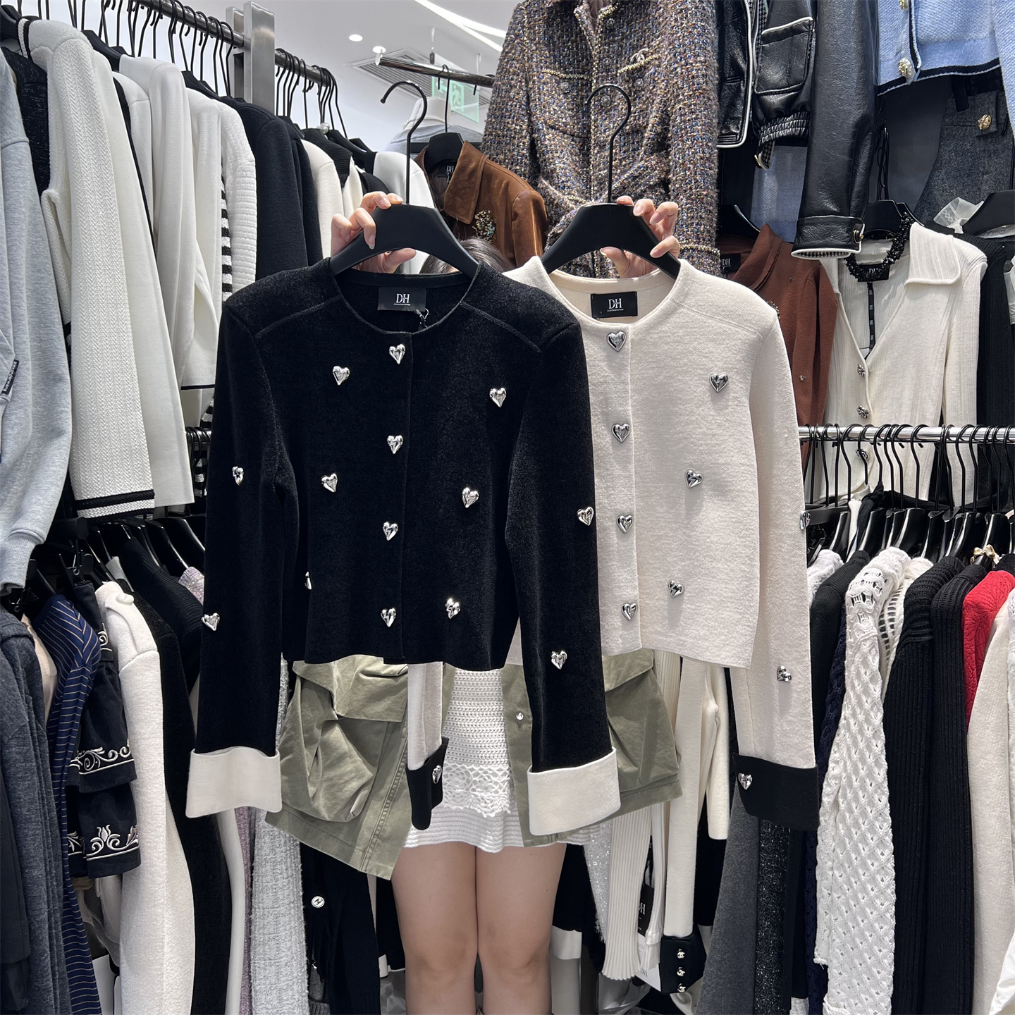 修身显瘦小香风针织短外套