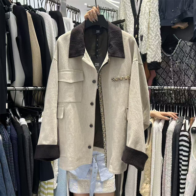 高级感重工钉珠百搭风衣外套