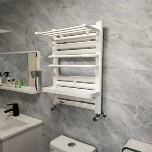 小背篓暖气片卫生间卫浴家用壁挂式 集中供热置物毛巾架铜铝小背篓