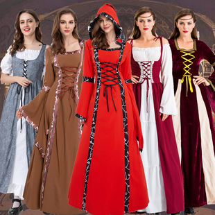 欧洲中世纪服装成人男女款朋克服燕尾服欧式宫廷复古服装文艺复兴