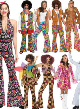复古迪斯科服装Disco Costume 70年代嬉皮士Hippie酒吧夜店表演服