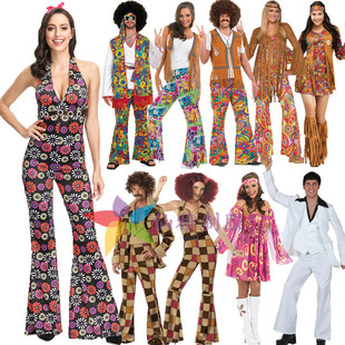 复古迪斯科服装Disco Costume 70年代嬉皮士Hippie酒吧夜店表演服