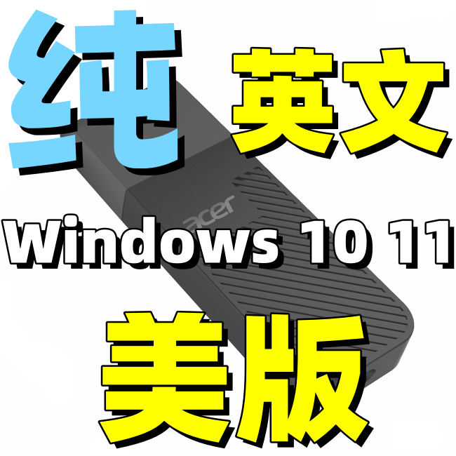 美国英文 美版英语 纯净 纯正 安装版 windows 11 win 10 系统u盘