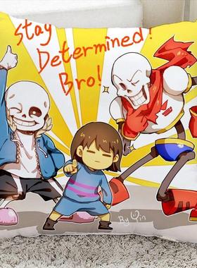传说之下抱枕sans骷髅兄弟抱枕动漫游戏undertale玩偶靠枕双面