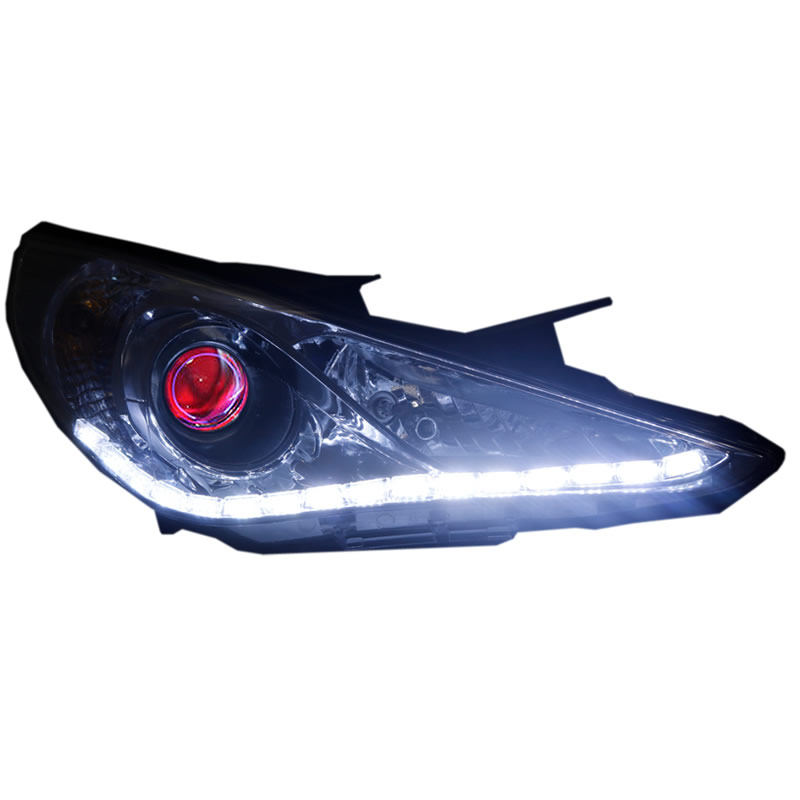 索纳塔八代大灯总成索8索八前大灯改装led灯双光透镜氙气灯适用于