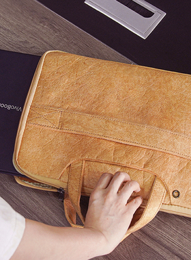 高颜值杜邦纸手提单肩斜挎电脑包适用华为MACBOOK苹果 Pro13 14 15 16 寸通勤文件袋轻便减震笔记本电脑包