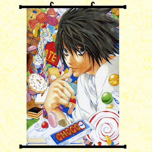 死亡笔记动漫周边海报夜神月L/龙崎同人挂画卧室背景画现货新品