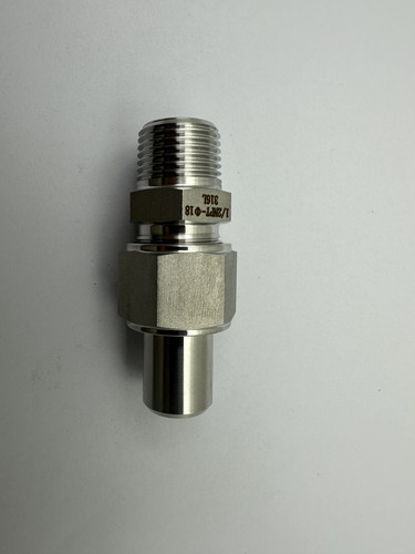 对焊式直通螺纹终端接头1/4NPT-14mm变送器焊接活接头1/2NPT-14mm