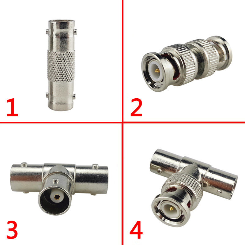 bnc监控视频一公二母直通转接头