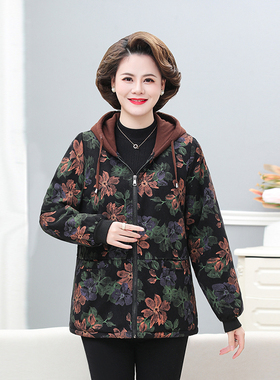 n61冬天加绒棉服中老年妈妈装棉衣女冬季牛仔服c92连帽衫小棉袄