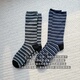 纯色条纹复古学院风毛圈纯棉中筒袜子 日单 包邮 必入实用款
