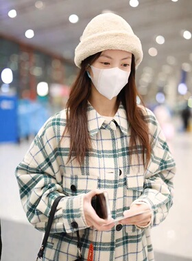 日系CA4L帽子金晨同款秋冬羊羔绒堆堆帽子男女情侣保暖护耳帽圆顶