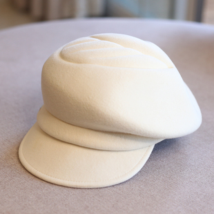 日本CA4LA羊毛鸭舌帽报童帽秋冬马术帽复古时尚章若楠同款贝雷帽