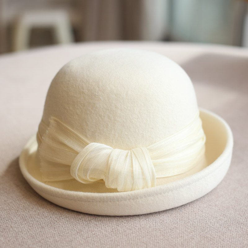 盆帽出游休闲女秋冬卷边