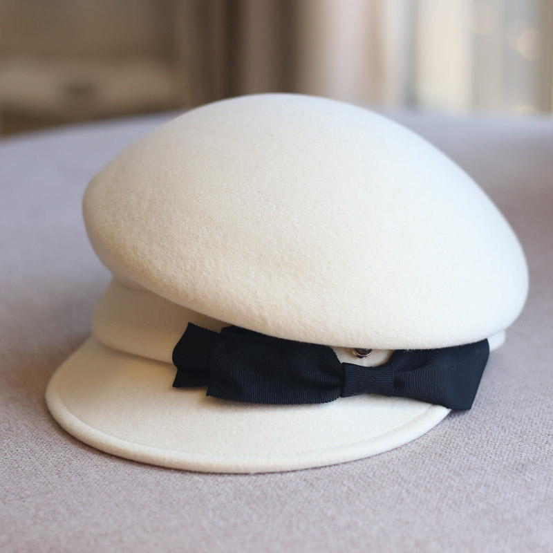 鸭舌帽出游休闲女夏季短檐蝴蝶结