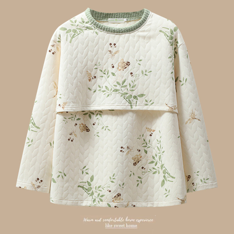 空气棉哺乳上衣单件秋冬季孕妇睡衣月子服产后喂奶大码加肥200斤,孕妇装/孕产妇用品/营养,家居服上装,淘宝优惠券,粉丝福利购,淘宝优惠卷