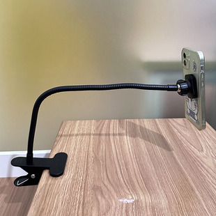 新款磁吸手机支架桌上金属大力夹床头支夹手机支撑架便携随吸随取