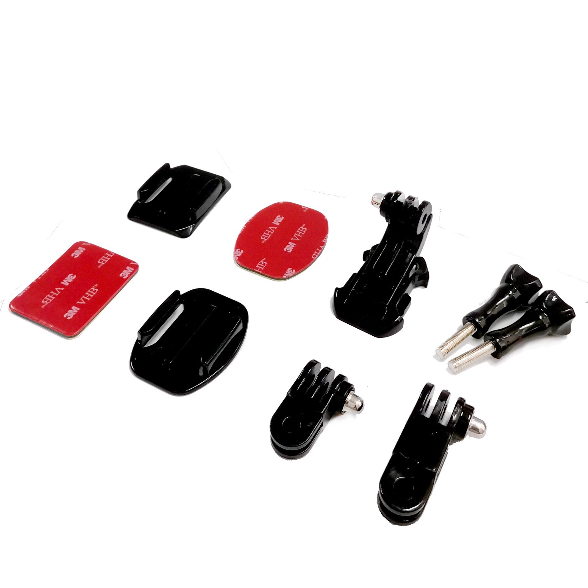 Gopro头盔拍摄弧平面套装Hero9/8/7小蚁运动相机头盔底座连接配件