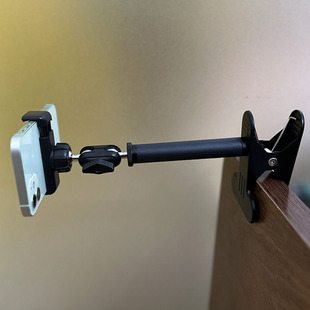 桌面直播伸缩手机支架金属大力夹伸降延长杆手机架磁吸支架便携式