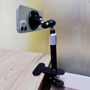 桌面支架ipad平板伸缩手机支架升降延长伸缩杆金属大力夹磁吸支架