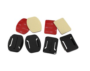 gopro运动相机头盔下巴支架骑行配件滑雪固定底座3M胶套装