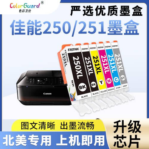 色彩卫仕250/251佳能打印机墨盒