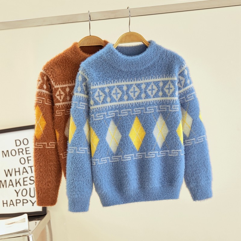 男童水貂绒毛衣2025冬季新款加厚套头中大童打底衫儿童保暖针织衫,童装/婴儿装/亲子装,毛衣/针织衫,淘宝优惠券,粉丝福利购,淘宝优惠卷