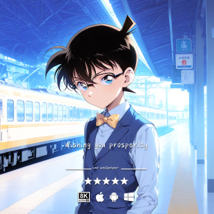 游戏动漫 工藤新一14 手机平板电脑高清壁纸 名侦探柯南 4K8K壁纸