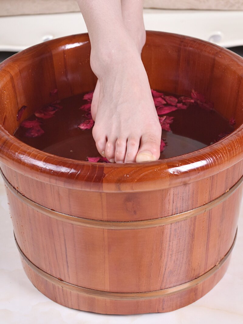 香椿木泡脚桶过小腿木桶泡脚盆木桶家用洗脚盆足浴桶实木养生木盆