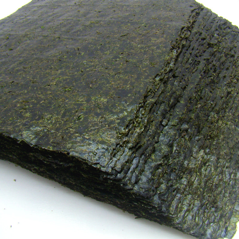 赫耀寿司海苔大片50张油光墨绿色商家专用即食韩国紫菜包饭材料