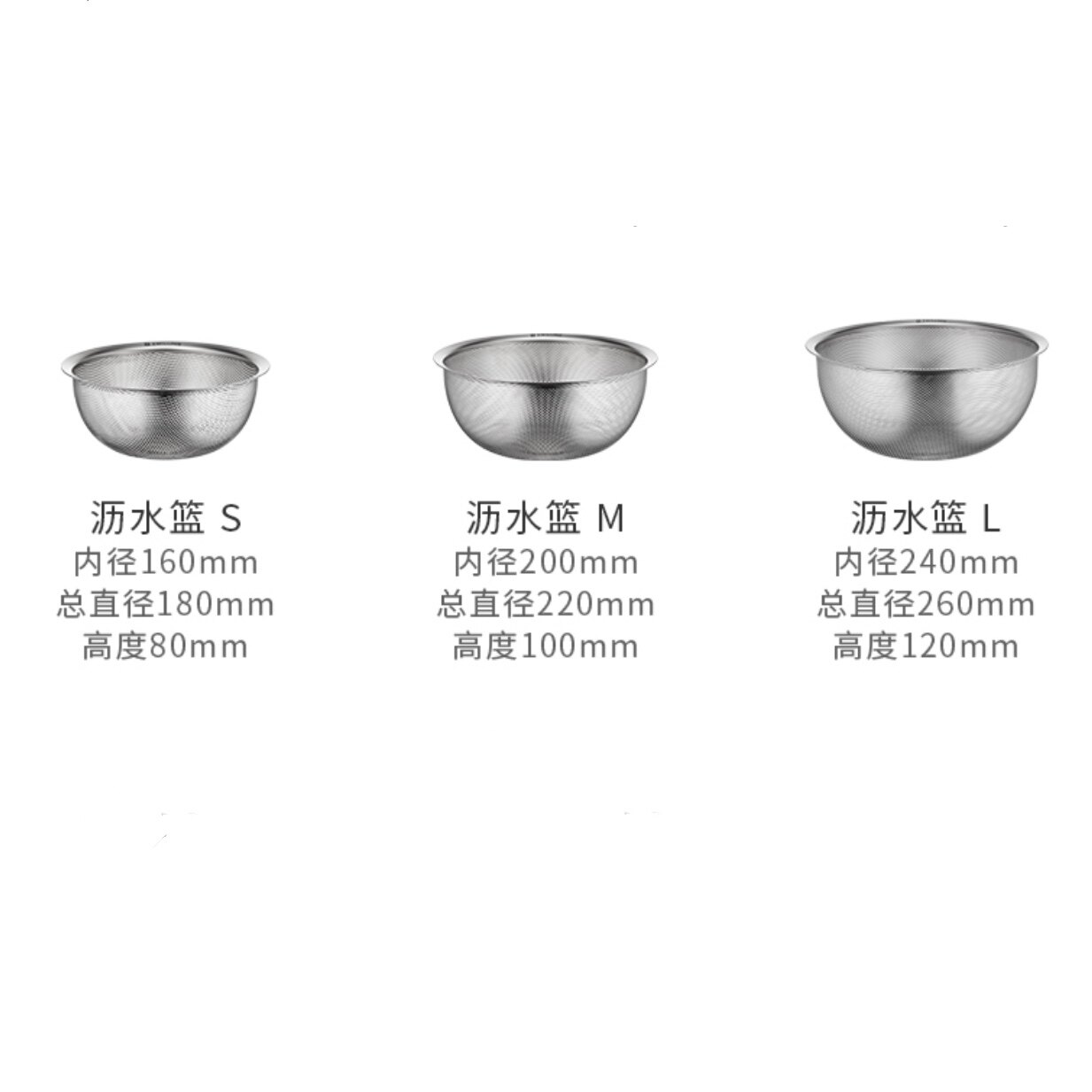 德国双立人进口不锈钢沥水篮厨房过滤洗菜多用盆水果篮漏水盆淘米