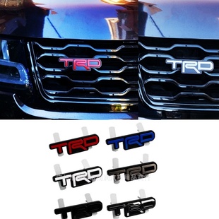 适用于丰田坦途4runner TRD中网标格栅中网彩色金属标TRD车标改装