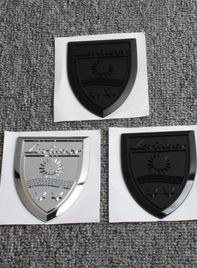 适用于奔驰罗伦士盾牌车标M级S级 Lorinser叶子板侧标C柱车贴改装