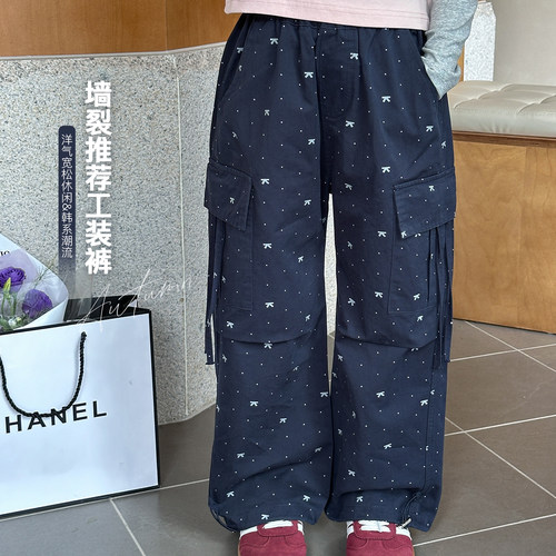 女童工装裤2026春装新款裤子