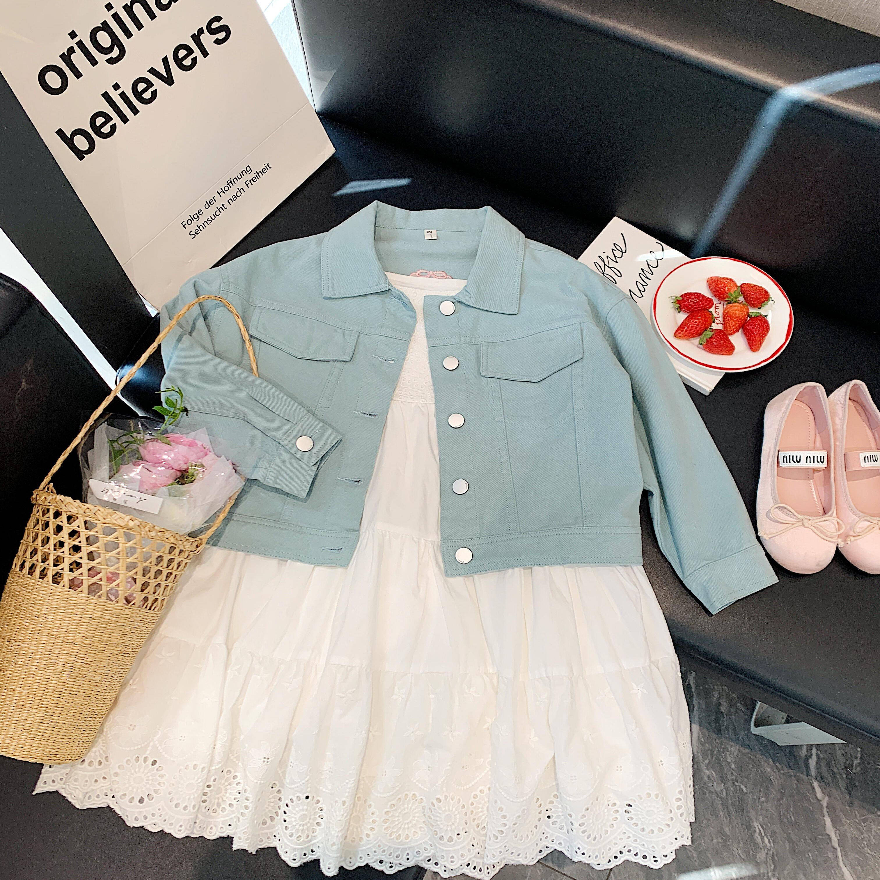 儿童牛仔外套25春秋季新款男女童韩版休闲中大童韩版洋气夹克上衣,童装/婴儿装/亲子装,儿童牛仔外套,淘宝优惠券,粉丝福利购,淘宝优惠卷