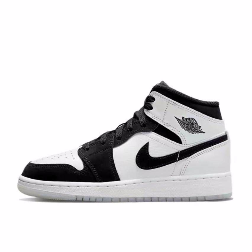 Air Jordan 1 Mid SE 中帮 儿童篮球鞋 黑白 青少年DN4321-100,运动鞋new,篮球鞋,淘宝优惠券,粉丝福利购,淘宝优惠卷