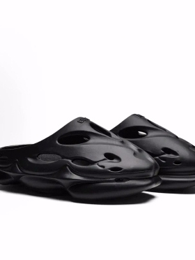 EQLZ EQUALIZER 1100 环保 咖啡渣 洞洞一字拖鞋 男女同款 黑豹