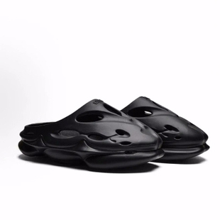 EQLZ EQUALIZER 1100 环保 咖啡渣 洞洞一字拖鞋 男女同款 黑豹