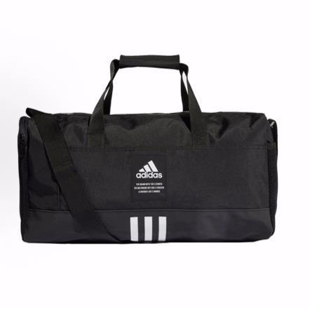 adidas 单肩斜挎手提包旅行包健身包 男女同款 黑色