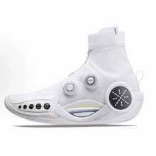 LiNing李宁 WOW 9 Infinity x DFT联名高帮篮球球鞋男款白武士