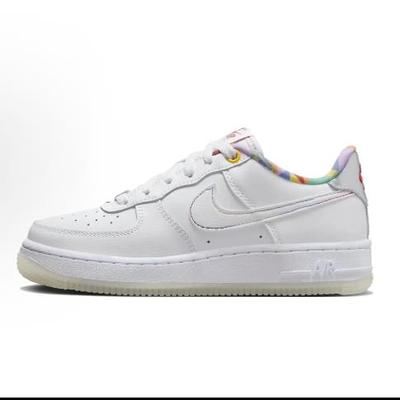 Nike Air Force 1 合成革 休闲舒适 耐磨透气 低帮儿童板鞋青少年