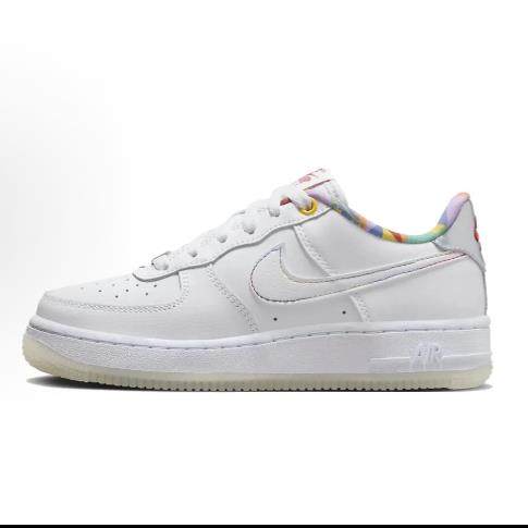 Nike Air Force 1 合成革 休闲舒适 耐磨透气 低帮儿童板鞋青少年